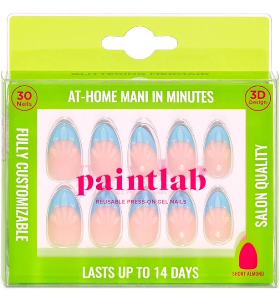 Paint Lab Pearl Paradise Collection Glittering Mermaid Press-On Nails
