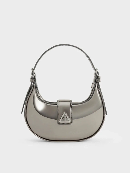 Trice Metallic-Accent Belted Shoulder Bag