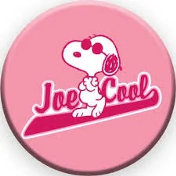 Peanuts Joe Cool - Script Round Pinback Button (1.25")