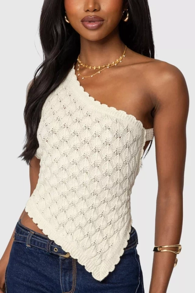Edikted Codi Backless Asymmetric Knit Top