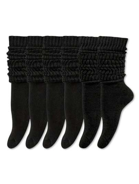 1/3/5/10 Pairs Solid Color Pattern Women Men Boys Girls Couples Sports Socks Mid-Calf Socks Crew Socks Spring Summer Holiday Gifts, Fall