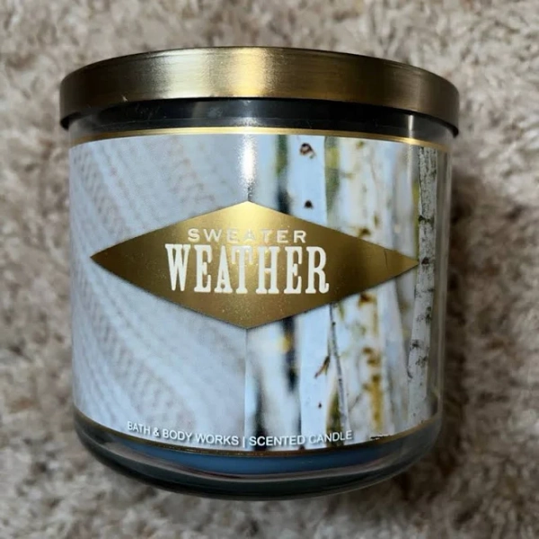 Bath & Body Works New Bath And Body Works Sweater Weather 3 Wick Candle