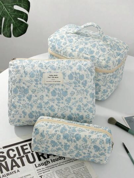 1 PC White Orchid Quilted White Zipper Bag Make Up Bag, Fashionable And Casual Large Capacity Portable Zipper Makeup Bags, Travel Storage Stationery Storage, Vacation Essentials Cosmetic Bags For Pouch Pads, Wired Earphones, Earpods, Headphones, Charger, Lipsticks, Cosmetics, Perfume, Skin Care And Beauty Products, Home Decor, School Girls, Keys, Holiday Gifts Bag, Makeup Bag, Toiletry Bag, Desk Organiser, Make Up Bag, Bag, Make Up Pouch, Travel Essentials, Makeup Bags, Small Makeup Bag,Makeup Pouch,Cosmetic Bag,Travel Essential,Large Capacity,Large Makeup Bag,Christmas Gifts,Pouch,Travel,Gifts For Women,Women's Necessaire,Travel Essential,Pouch,Clutch / Small Handbag,Necessaire,Makeup Organizer,Makeup Organize,Pouch,Brush Holder,Mini Pouch,Large Capacity Pouch