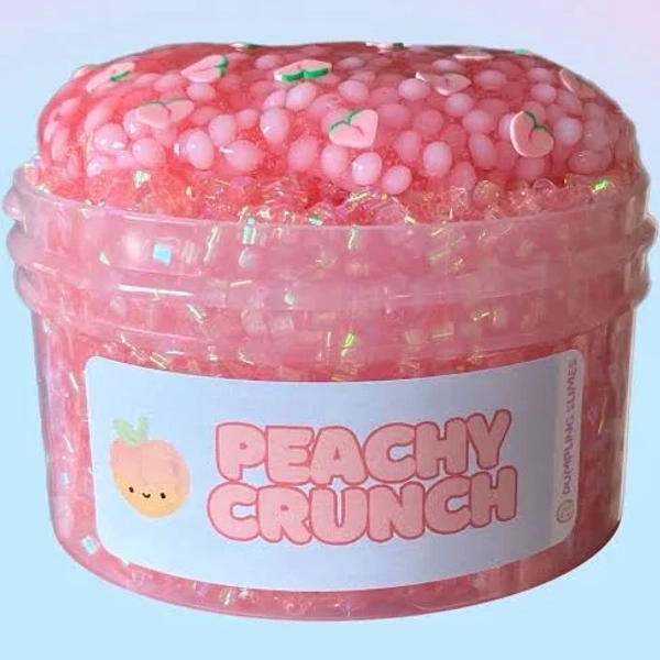 Peachy Crunch Bingsu Slime: Peach Gummy Scented, Stress Relief