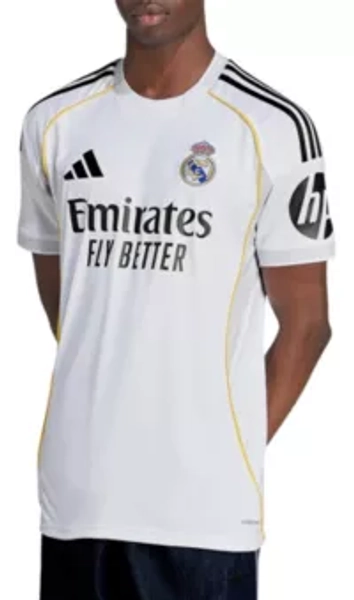 adidas Men's Real Madrid 2025 White Home Replica Jersey
