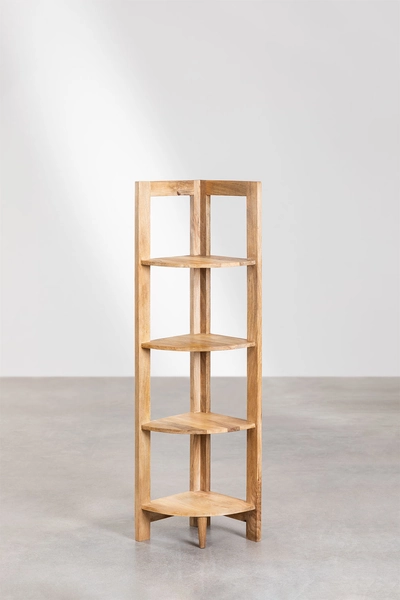 Etagère d'angle en manguier Pattell