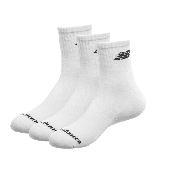 New Balance Quarter Crew Socks 3pk White XL - MEN 12.5-15