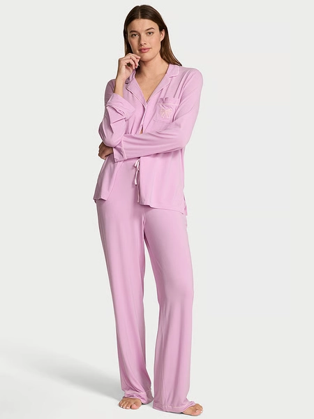Modal Soft Bow Long Pajama Set