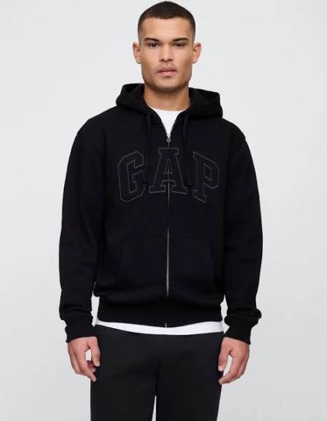 Gap Men's Relaxed Gap Logo Zip Hoodie