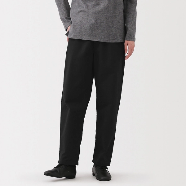 Pantalón de corte cómodo y algodón para mujer (Negro - S)