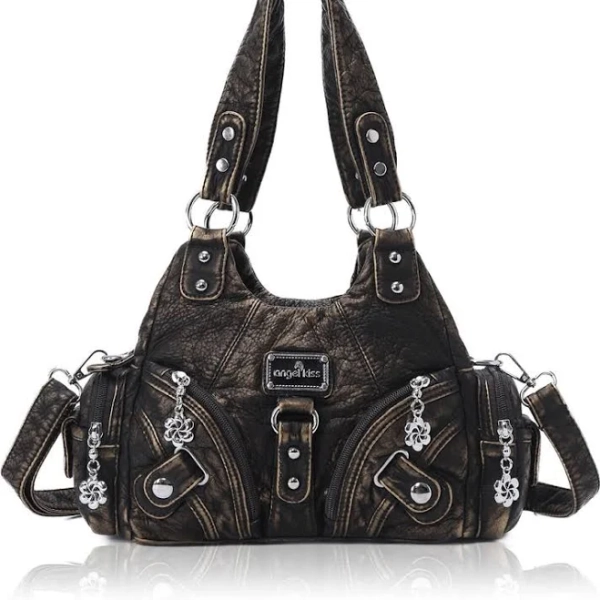 Angel Kiss Leather Hobo Shoulder Bag