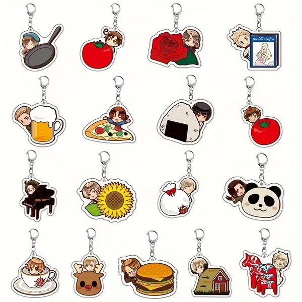 2d flat 2d flat 2d flat 2d flat gift 2d flat keyring packs - Temu