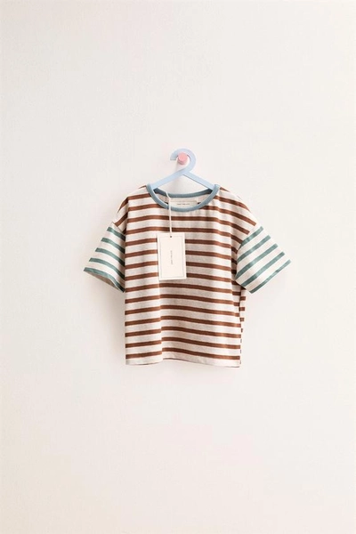 ZARA TIMELESS - STRIPED COTTON LINEN T-SHIRT