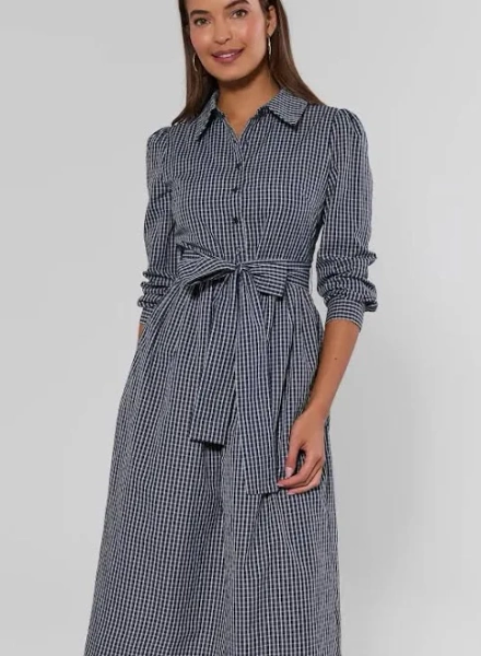 Avara Plaid Button Up Maxi Dress