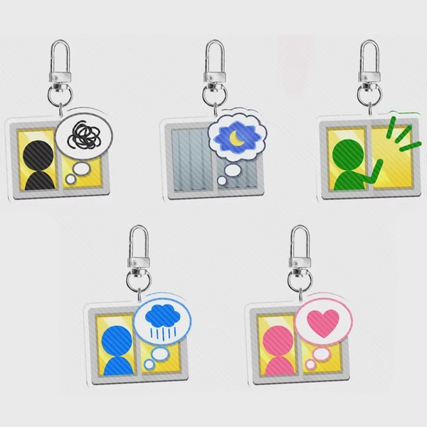 For Hot Game Peripheral Tomodachi Life 5cm Acrylic Key Chain Custom Cartoons Creativity Backpack Pendant Festival Gift - AliExpress 26
