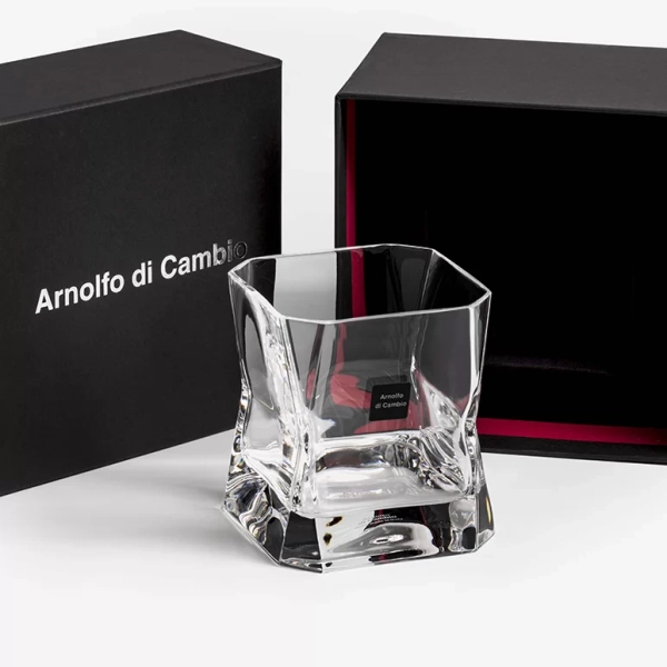 Cibi Double Old Fashioned glass in Luxury box –Bladerunner glass – 37 cl –h.93 Ø 82 -