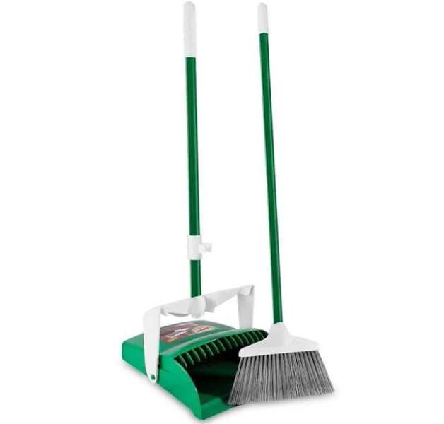 Libman 12 in. Lobby Broom and Dustpan Set