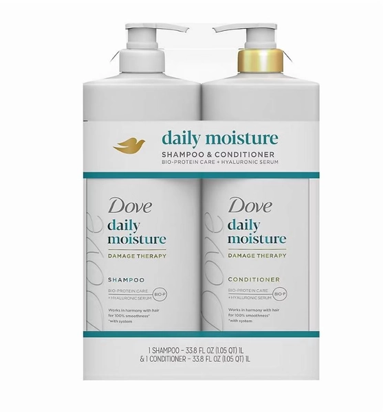 Dove Shampoo & Conditioner Daily Moisture, 2 ct./33.8 fl. oz. - Walmart.com