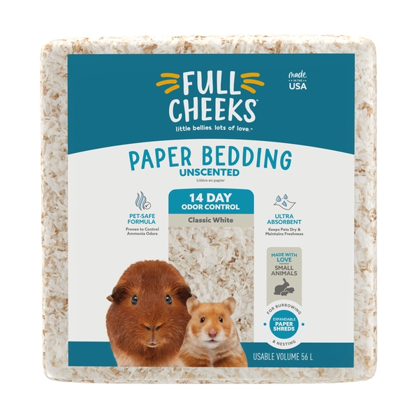 Full Cheeks™ Odor Control Small Pet Paper Bedding - Classic White