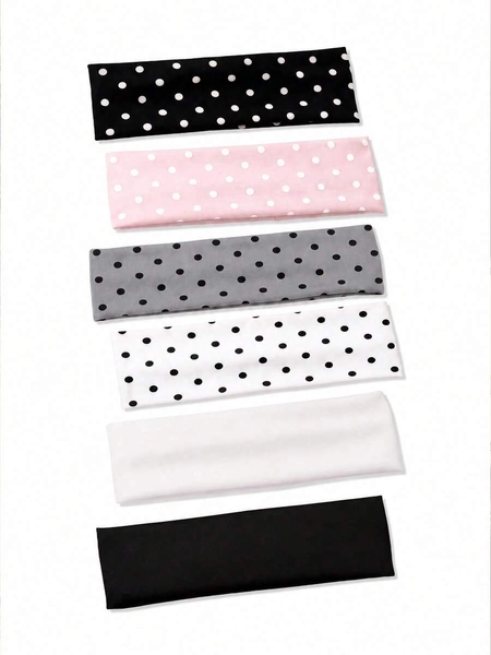 1/3/6pcs Women Girls Wide Elastic Headbands Non-Slip Yoga Fitness Sports Hairbands Tropical Style Autumn Hair Accessories