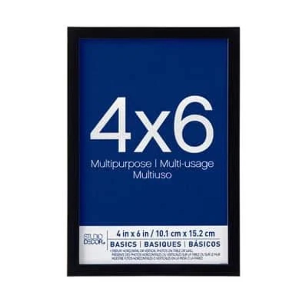 Basics Black Multipurpose Frame by Studio Decor | 4" x 6" | Michaels