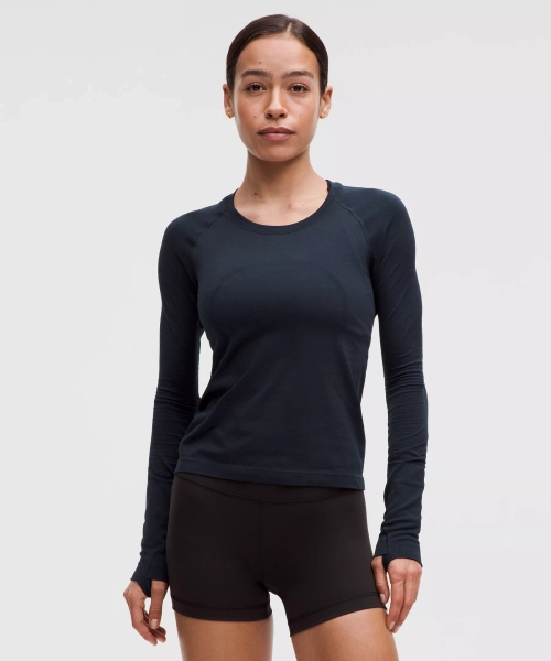 Swiftly Tech Long-Sleeve Shirt 2.0 *Waist Length - True Navy/True Navy - 8