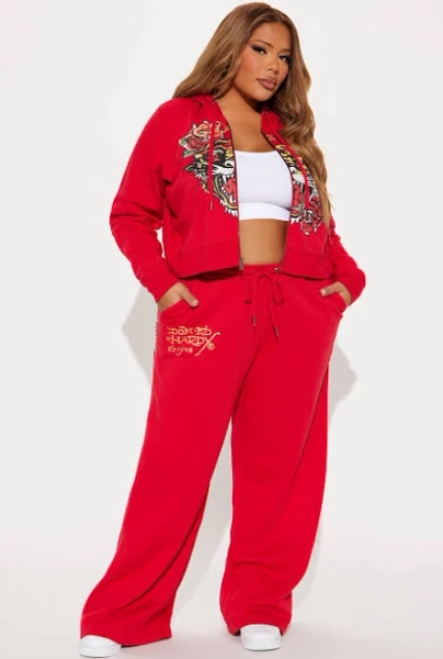 Fashion Nova Women's Ed Hardy Tiger Pant Set