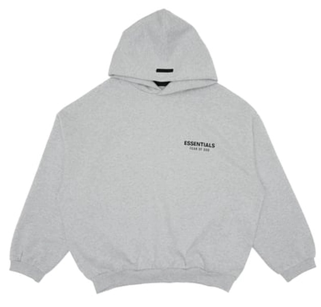 Men's Fear of God Essentials Fleece Hoodie in Light Heather Gray