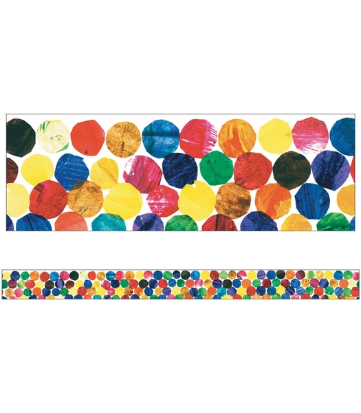 The Very Hungry Caterpillar Dots Straight Bulletin Board Borders