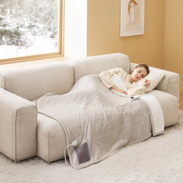 Bedsure Heated Blanket - Fast Heating Electric Blanket Soft Flannel Heated Throw with 4 Time Settings, 6 Heating Settings, Warm Gifts for Family