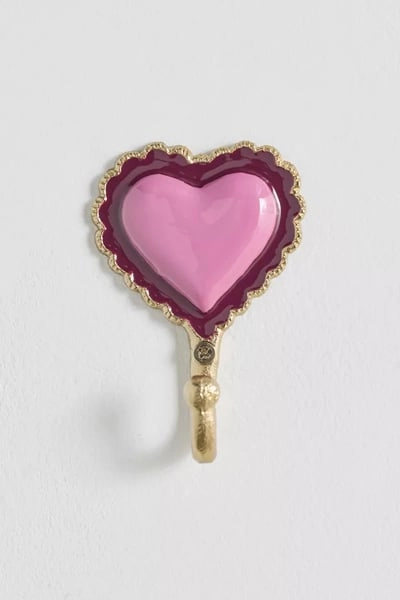 Doily Heart Metal Wall Hook