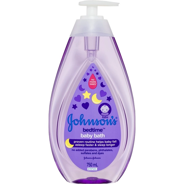 Johnson's Bedtime Gentle Calming Jasmine &amp; Lily Scented Tear-Free Baby Bath 750mL