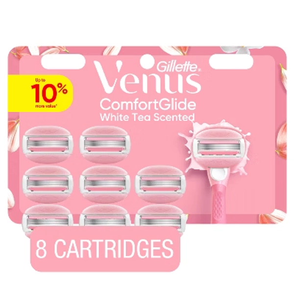 Venus Comfort Glide White Tea Women's Razor Blade Refills - 8ct