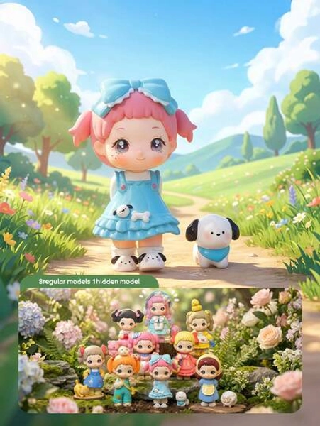 Cute Collectible Figure Blind Box,Non-Plush Filling,Nine Different Styles Along With A Hidden Version Are The Favorites Of Collectors Of Figure Dolls. The Unique Tabletop Ornaments Can Also Be Used As Room Decorations. - Size 8pcs(set)