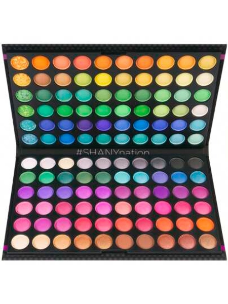 SHANY Highly Pigmented Eye Makeup Palette, 120 Matte Shimmer Metallic Eyeshadow Pallet With Long Lasting And Blendable Natural Colors - Classic Neon