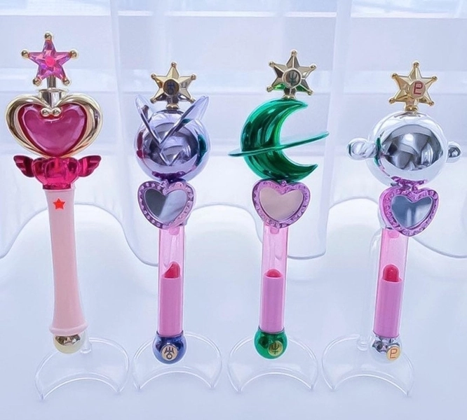 Bandai Sailor Moon Gashapon Vol 3 Stick Rod &amp; Transformation Wands Set of 4 NEW