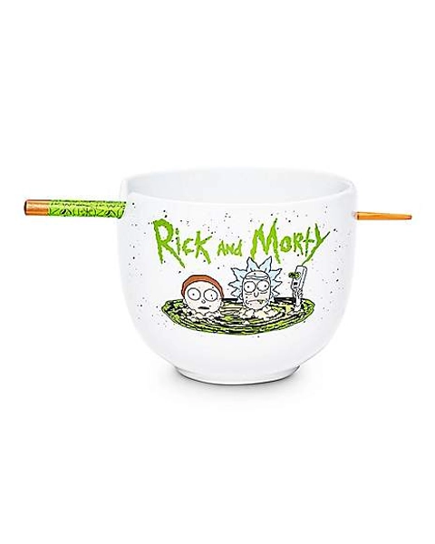 Rick and Morty Bowl with Chopsticks - 20 oz.