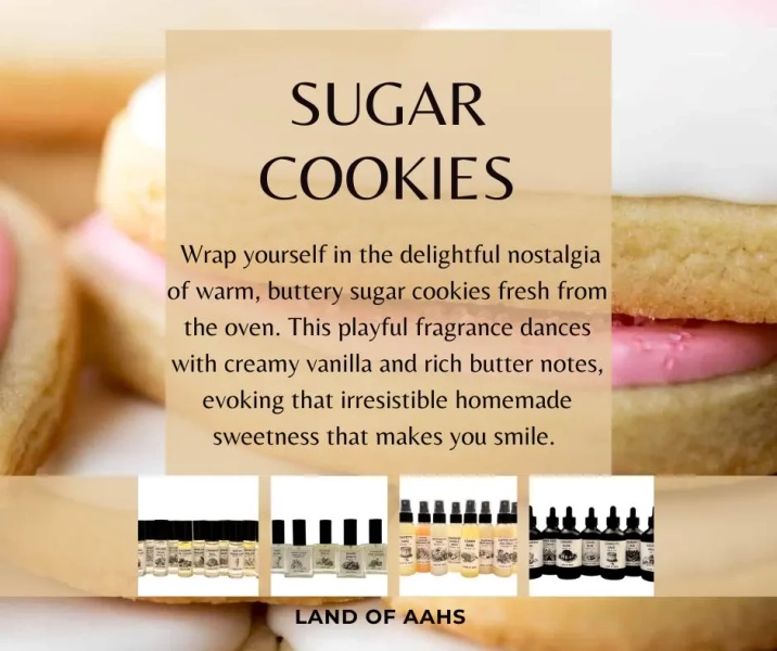 SUGAR COOKIES - Perfume Oil, Body Spray, Body Oil, Fragrance, Rich Warm Butter Fresh Baked Dessert Bakery Scent