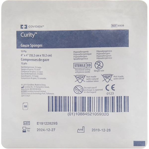 Curity 12-Ply Gauze Sponges4 x 4 inches - 1 Each
