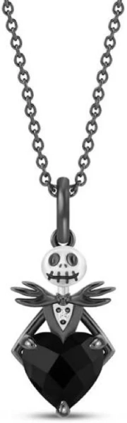 Jack Skellington heart necklace