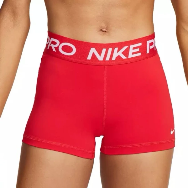 Nike Women's Nike Pro 3" Shorts (CZ9857) - UNIVERSITY RED SM