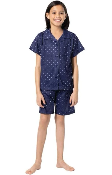 pajamagram Short Sleeve Button-Front & Shorts Girls Pajamas