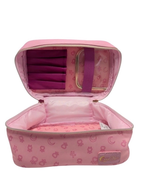 Sailor Moon Pretty Guardian Makeup Bag Moon Bow Carrying Handle, Pink Hot Topic