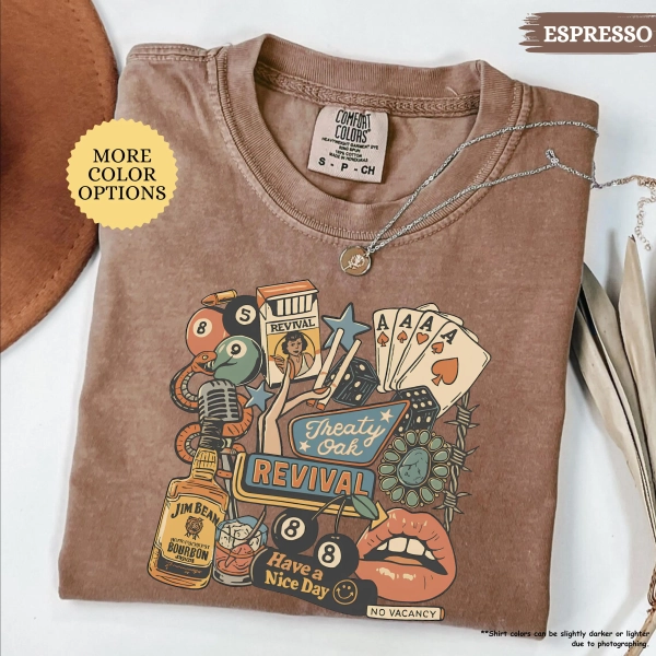 Comfort Colors® Treaty Oak Revival Shirt, Country Music Shirt, Western Cowboy Shirt, Cowgirls Shirt, Music Lover Tshirt, Western Music Tee