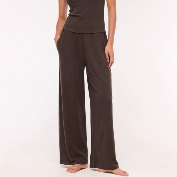Abercrombie & Fitch Women's Lounge Brushed Wide Leg Sweatpant