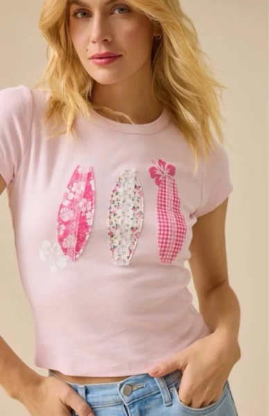 Hibiscus Surf Baby Tee