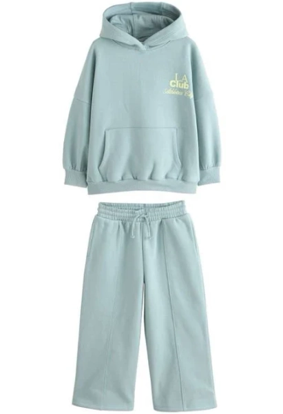 Girls Hoodie and Wide Leg Joggers Set