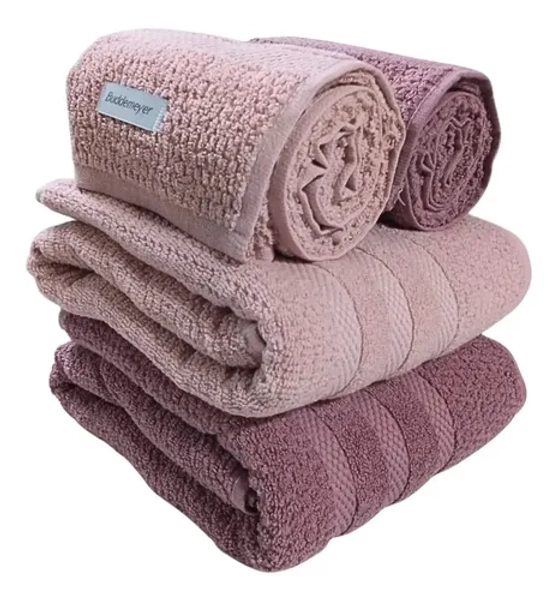 Jogo Toalha Banho Buddemeyer Vanilla Extra Soft Algodão 4pçs Cor Velvet 3231 Rosa 1732