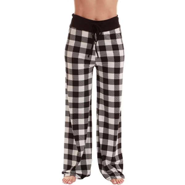 Just Love Womens Wide Leg Casual Comfy Flowy Loose Stretch - Palazzo Pajama Pants PJs 6990-10195-WHT-M