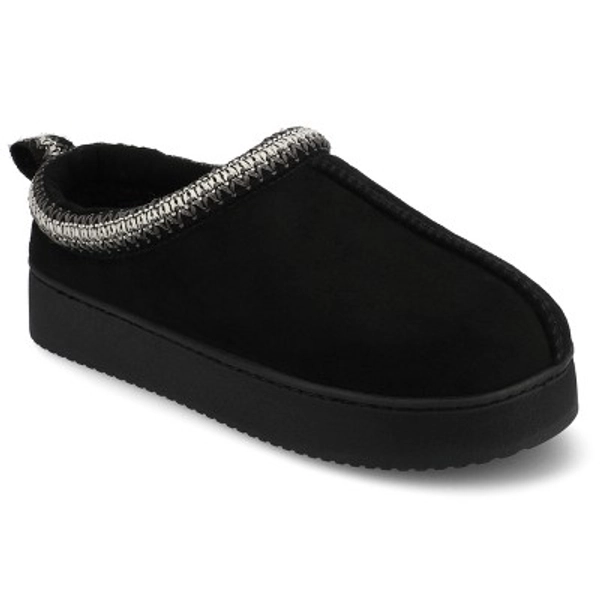 Journee Women's Connway Slip On Round Toe Cushioned Clog Slippers, Black L(9-10)